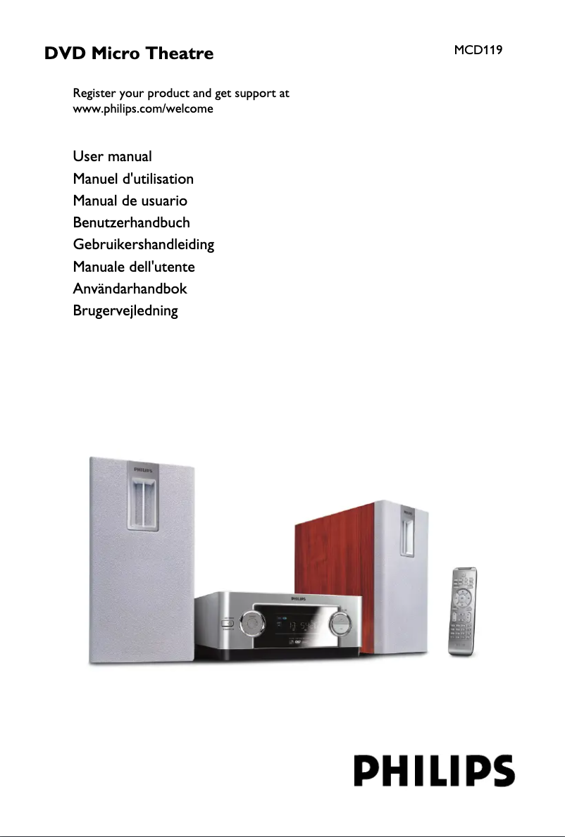 Page n°1 - Manuel utilisateur Philips MCD119