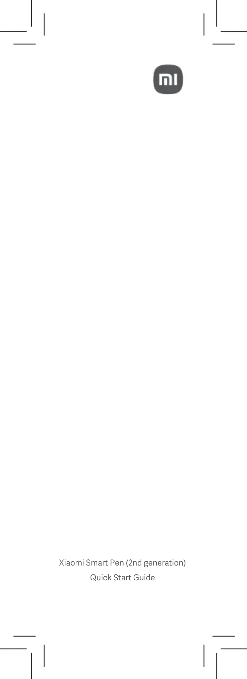 Page 1 de la notice Manuel utilisateur Xiaomi Smart Pen (2nd generation)