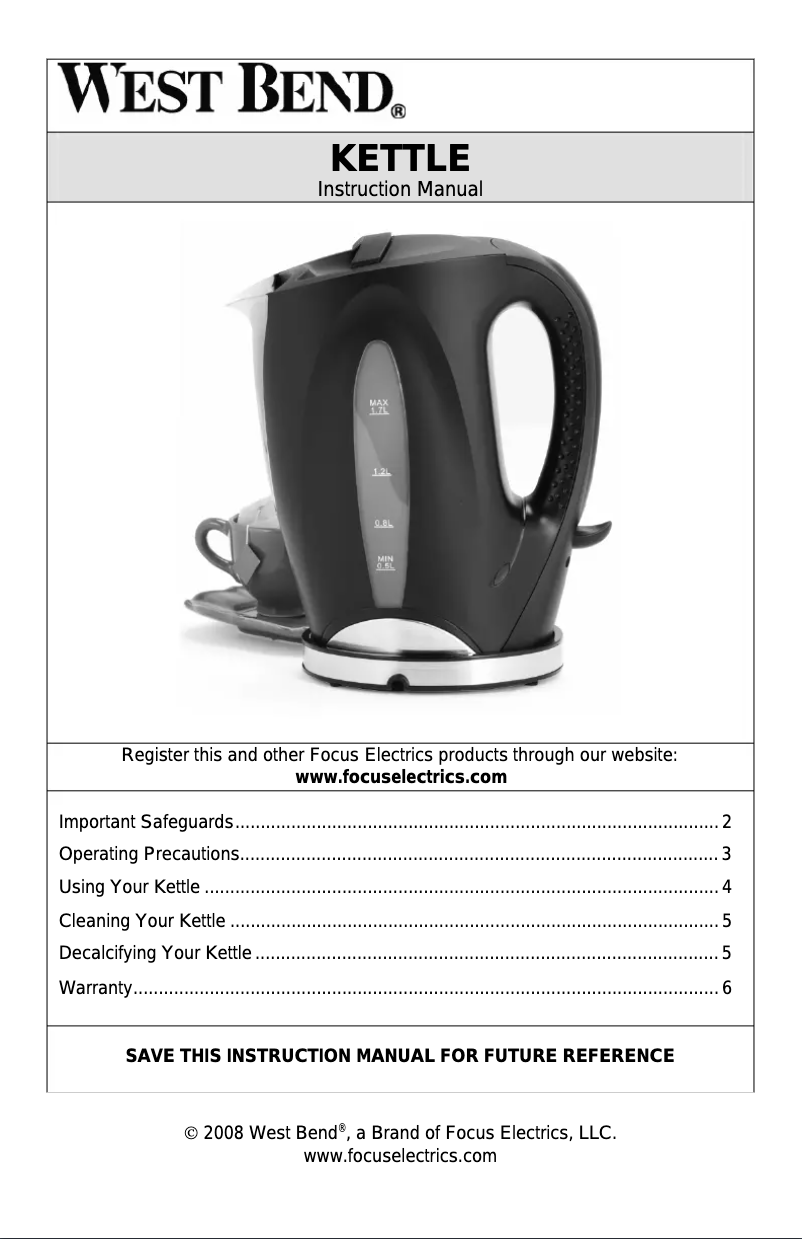 Página 1 del manual Manual de usuario Focus Electrics 53783