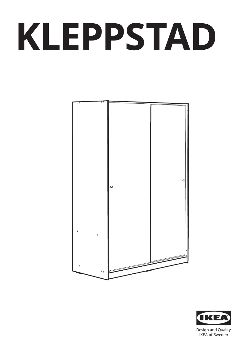 Page 1 de la notice Manuel utilisateur Ikea KLEPPSTAD 305.459.00