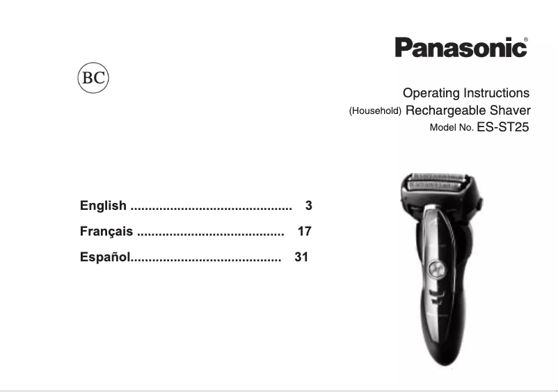 Página 1 del manual Manual de usuario Panasonic ES-ST25