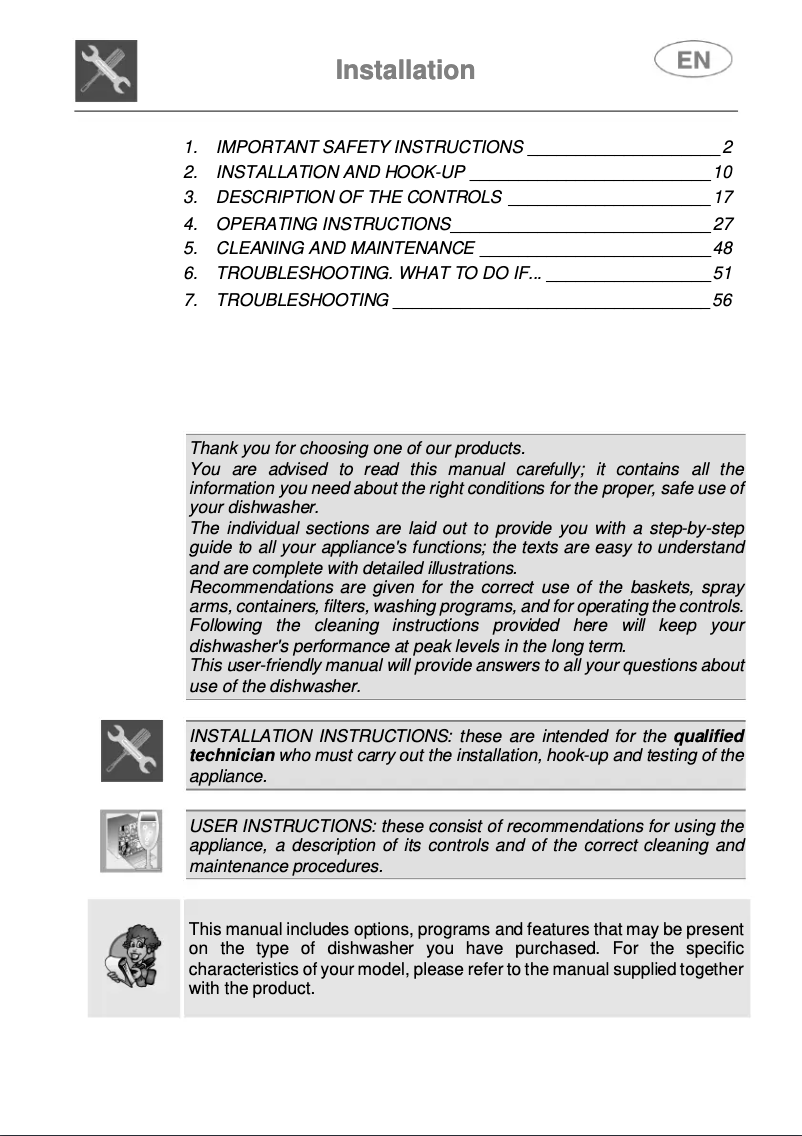 Page 1 de la notice Manuel utilisateur Smeg STU8633