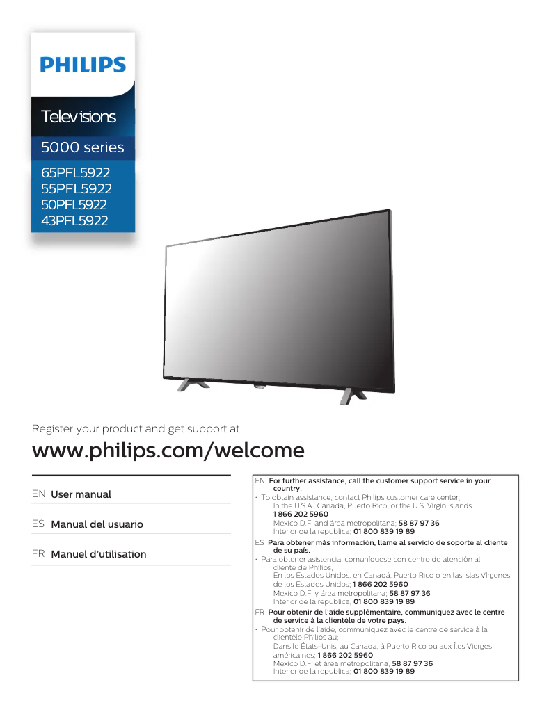 Página 1 del manual Manual de usuario Philips 50PFL5922