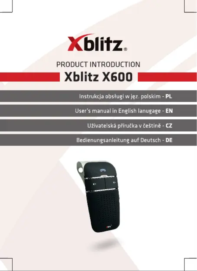 Página nº 1 - Manual de usuario Xblitz X600