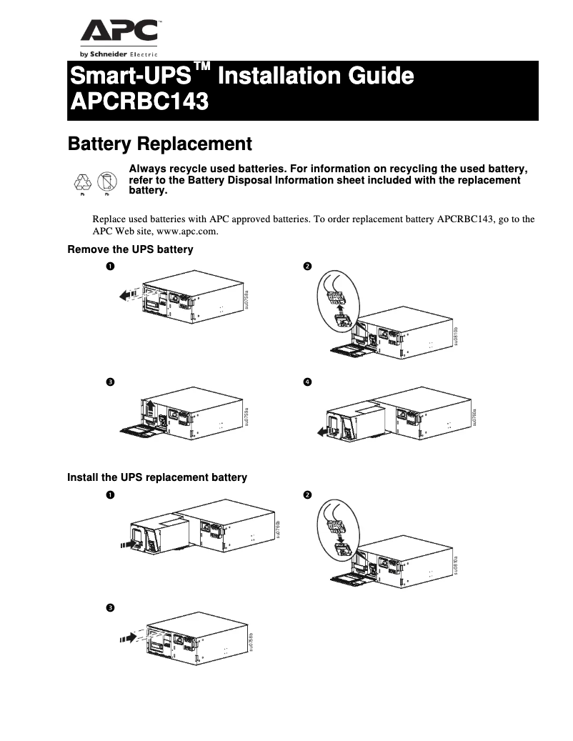 Página 1 del manual Manual de usuario APC APCRBC143