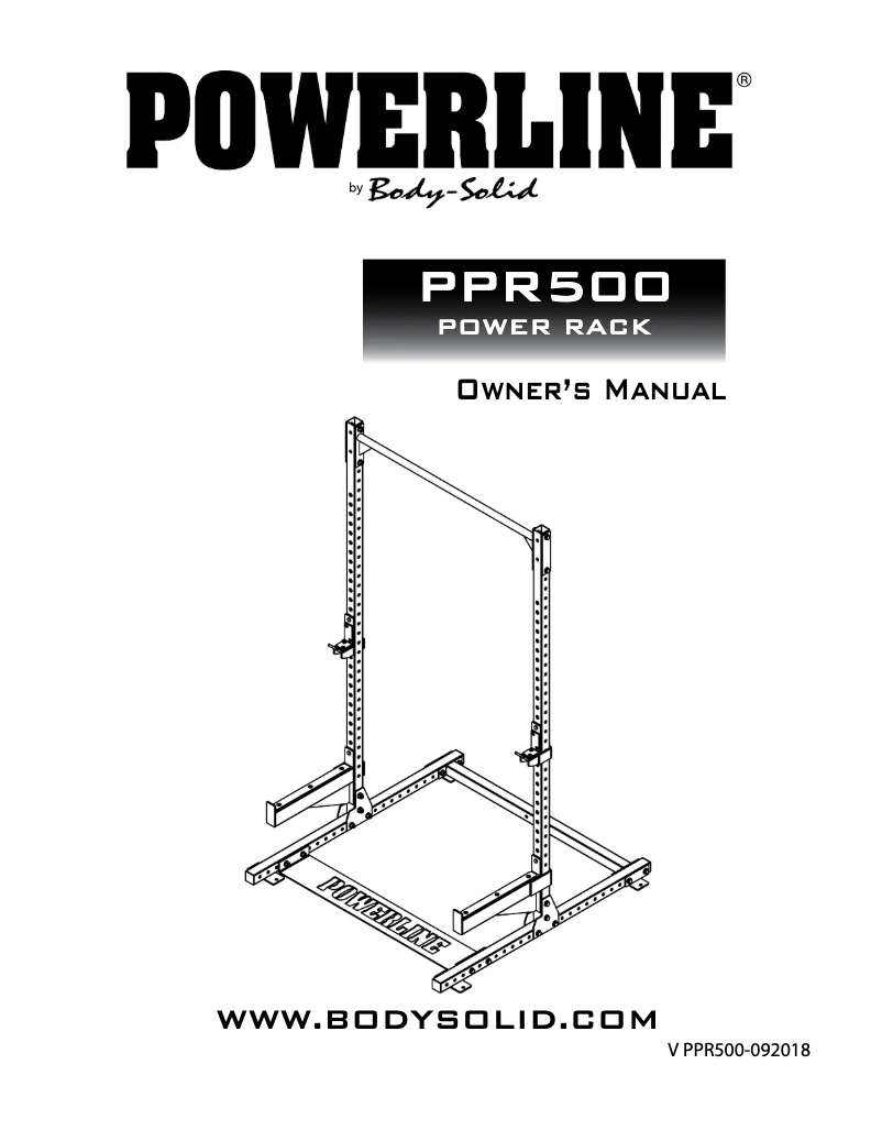 Page 1 de la notice Instructions / montage Body-Solid Powerline PPR500