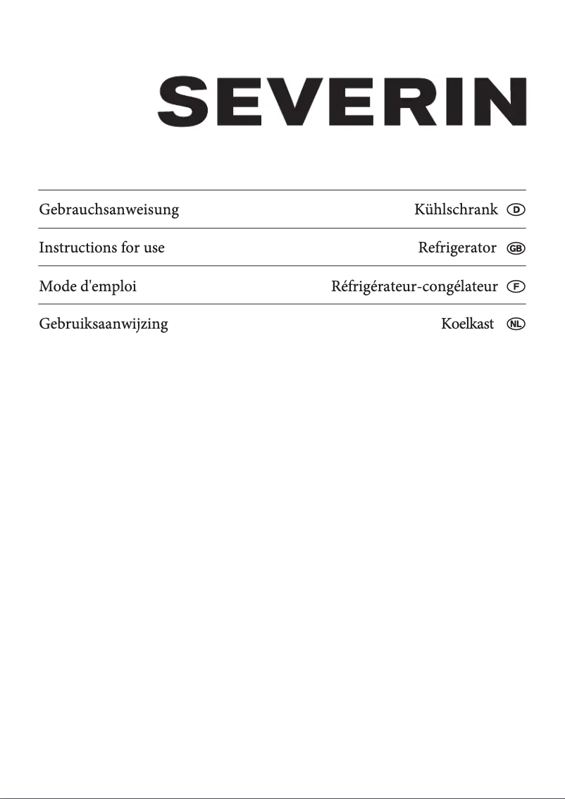 Page 1 de la notice Manuel utilisateur Severin KS 9762