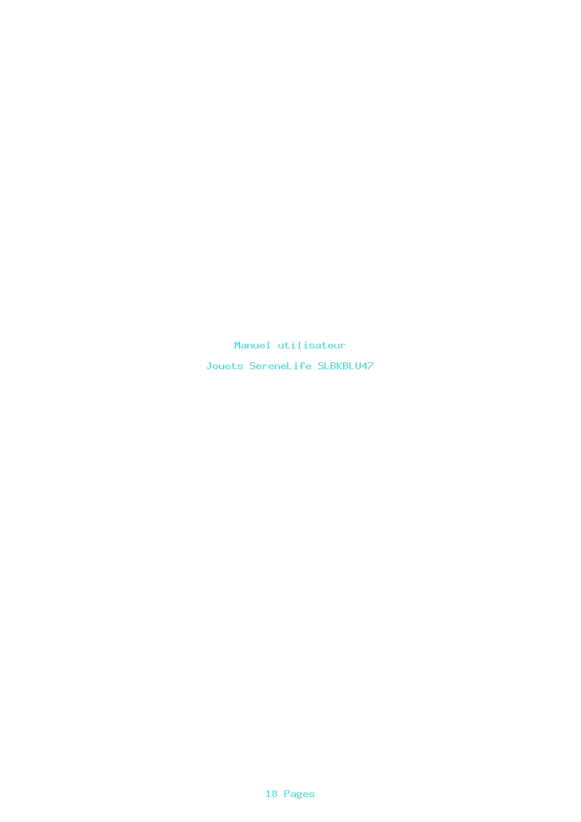 Page 1 de la notice Manuel utilisateur SereneLife SLBKBLU47