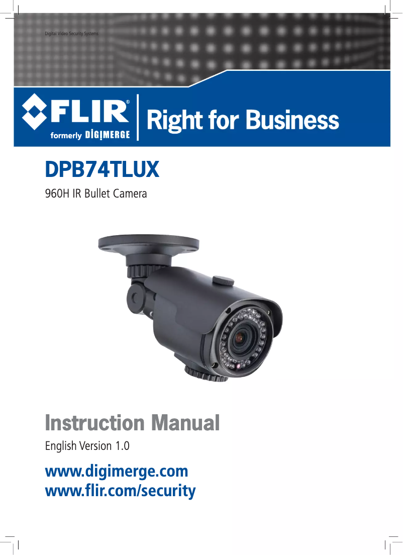 Page 1 de la notice Manuel utilisateur FLIR Pinnacle PLUS DPB74TLUX