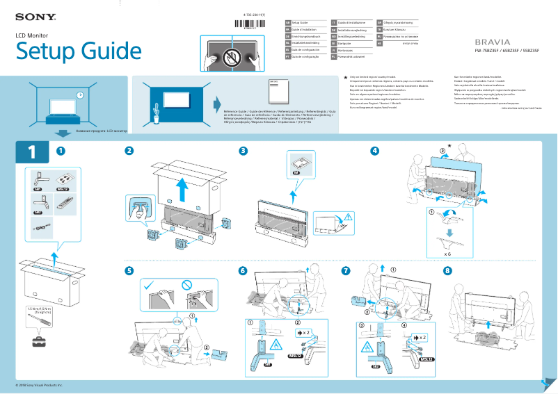 Page 1 de la notice Guide de démarrage rapide Sony FW-65BZ35F