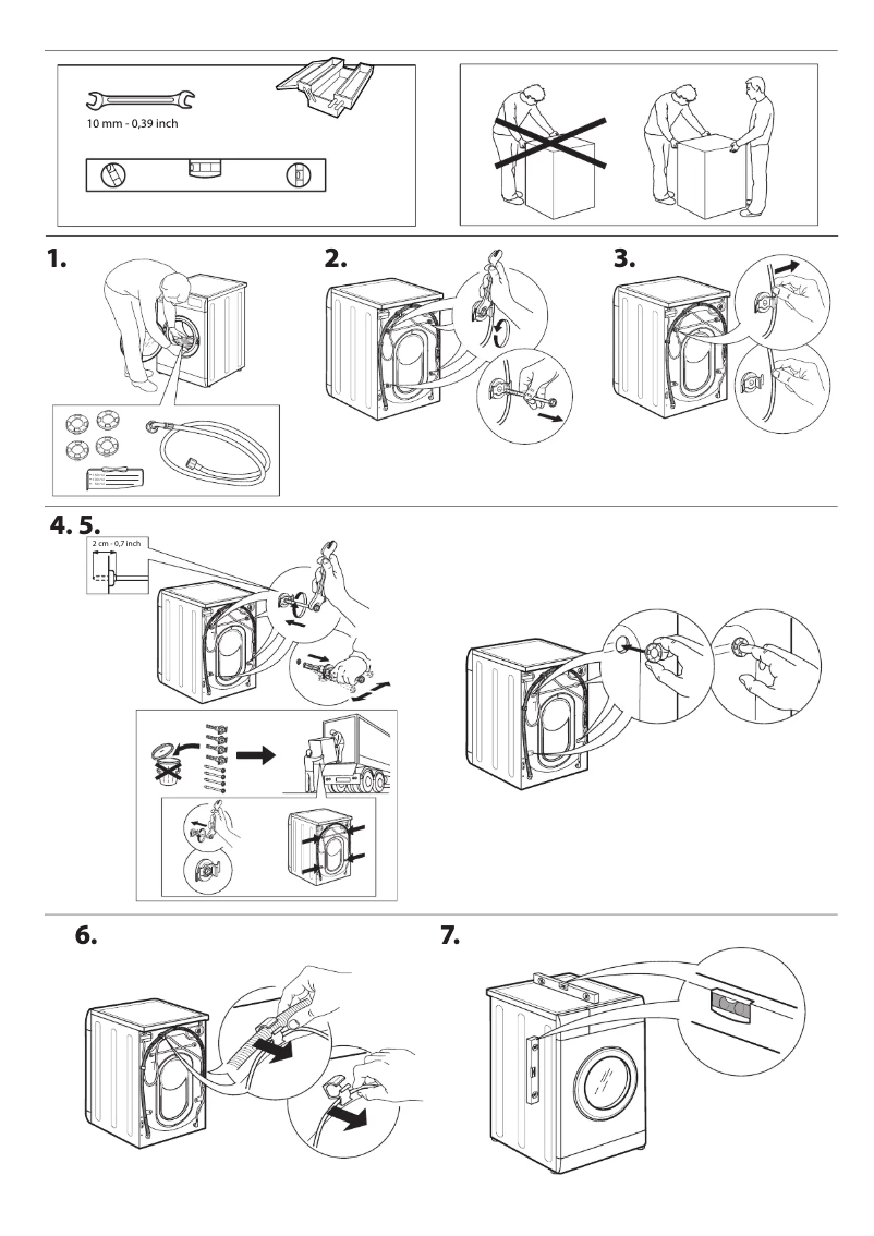 Página 1 del manual Instrucciones de seguridad Whirlpool FFWDB 976258 BV SPT