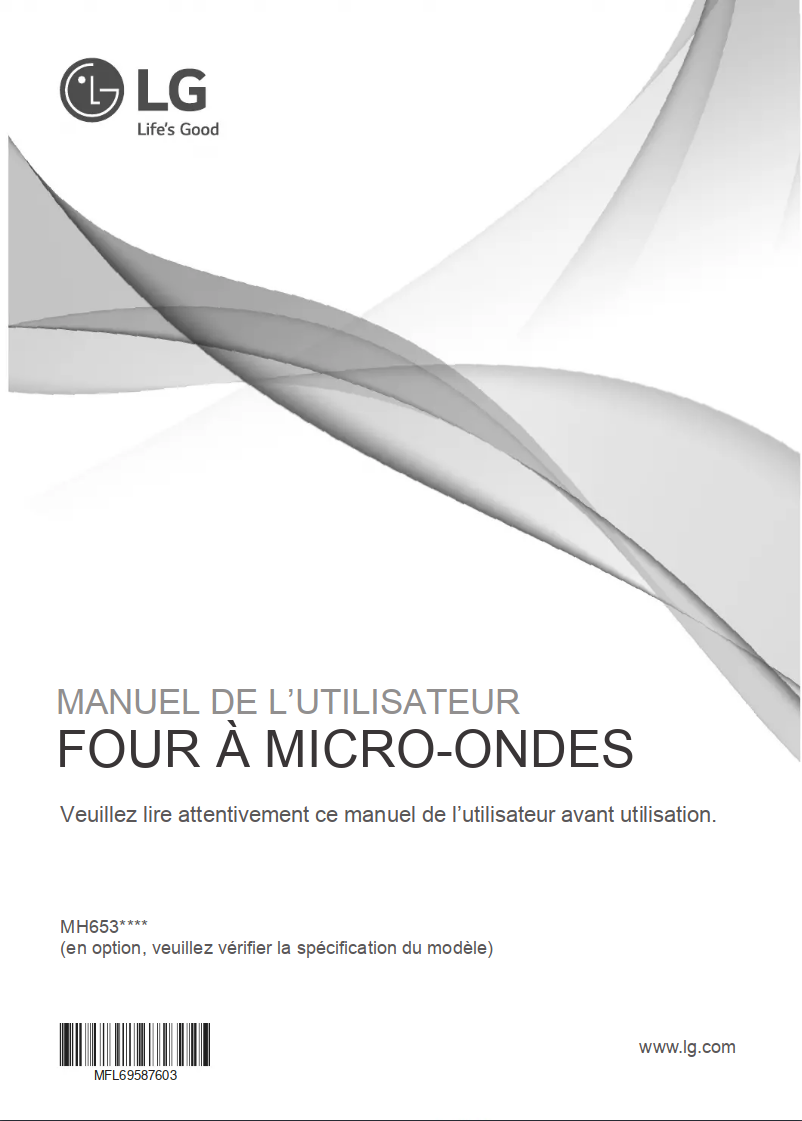 Page 1 de la notice Manuel utilisateur LG MH6535GDS