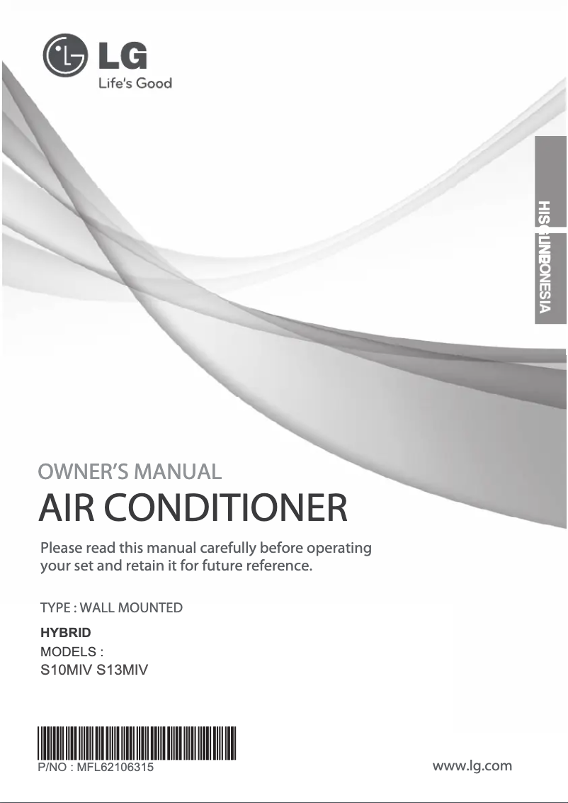 Page 1 de la notice Manuel utilisateur LG SN10MIV