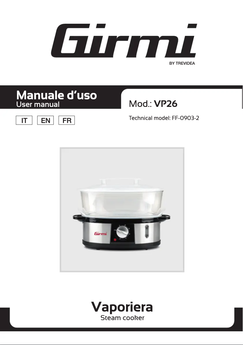 Página 1 del manual Manual de usuario Girmi VP26