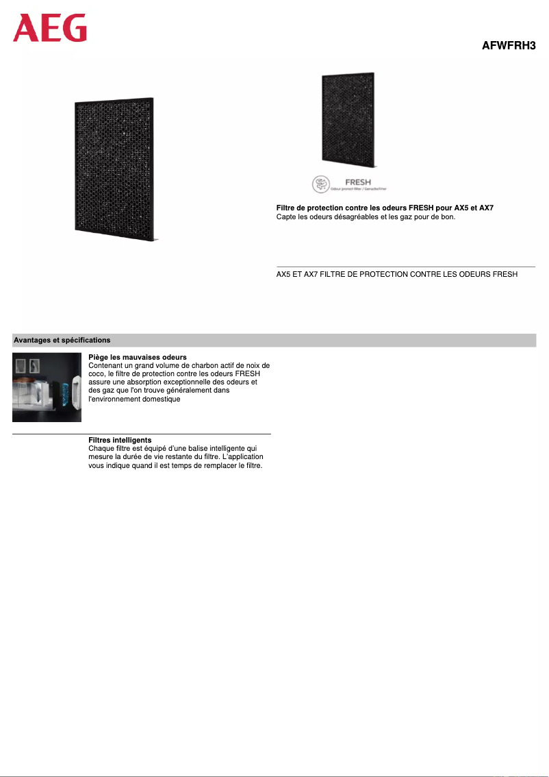 Página 1 del manual Manual de usuario AEG AFWFRH3