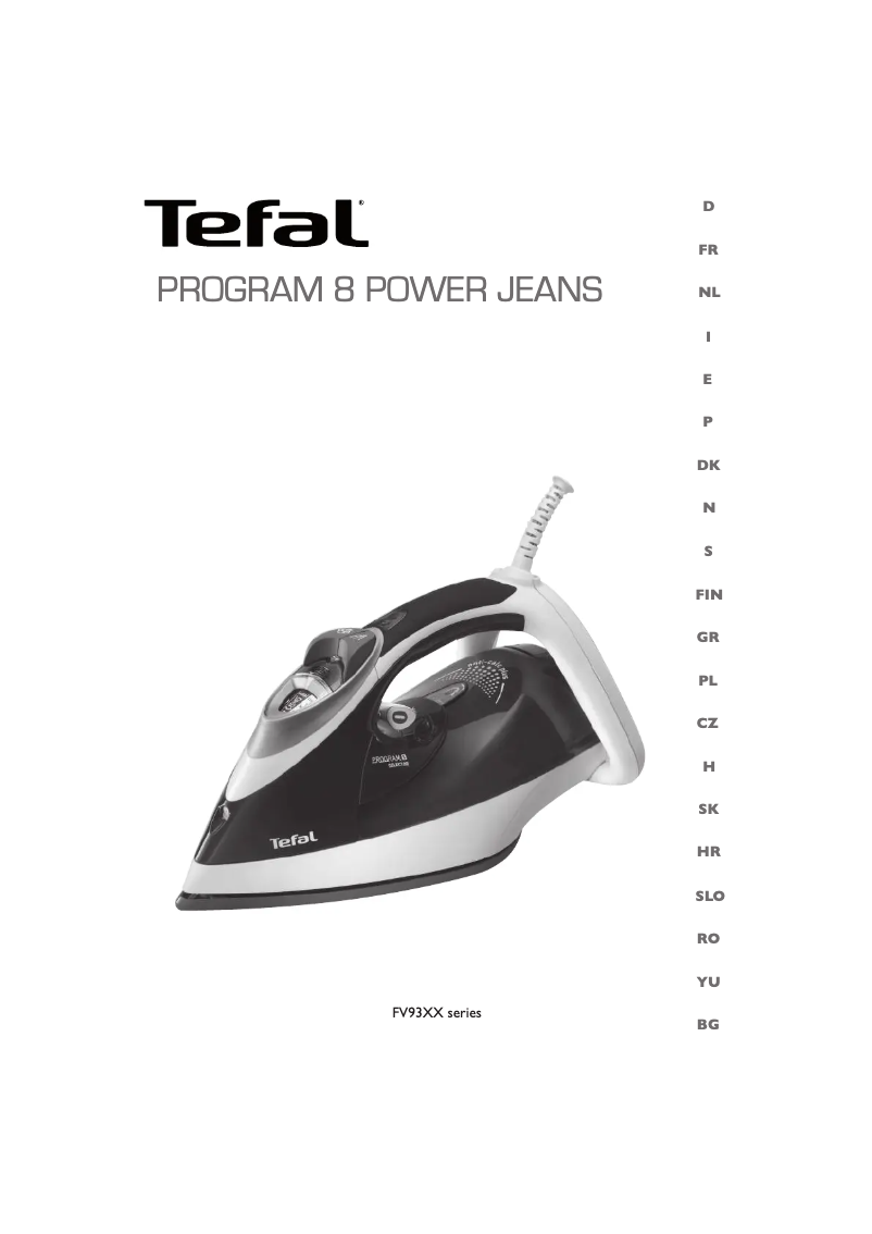 Página 1 del manual Manual de usuario Tefal Program 8 Power Jean 500 FV9350