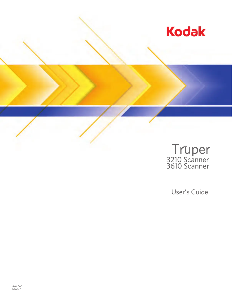 Page 1 de la notice Manuel utilisateur Kodak Truper 3610