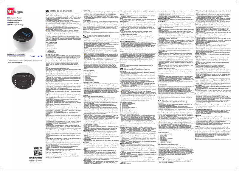 Página 1 del manual Manual de usuario MT Logic CL-1511MTB