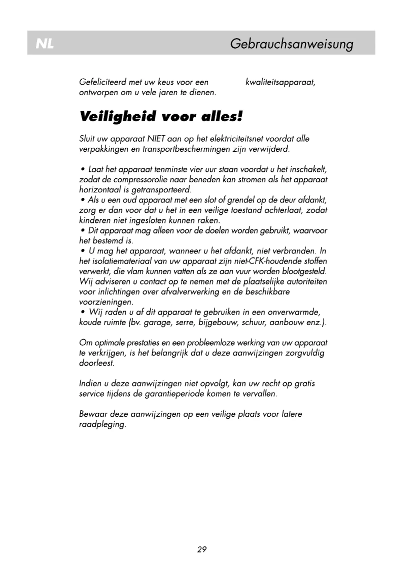 Page 1 de la notice Manuel utilisateur Beko RRN 2650