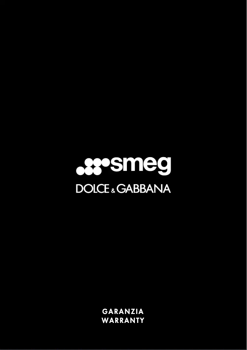 Page 1 de la notice Informations de garantie Smeg FAB28RDGC5