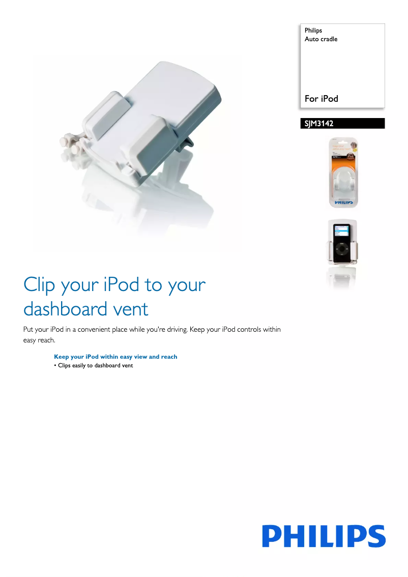 Page 1 of the manual Brochure Philips SJM3142