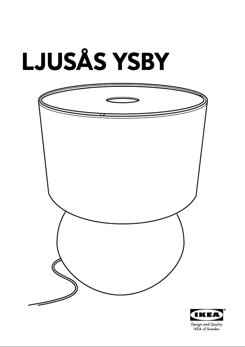 Page 1 de la notice Manuel utilisateur Ikea LJUSAS YSBY