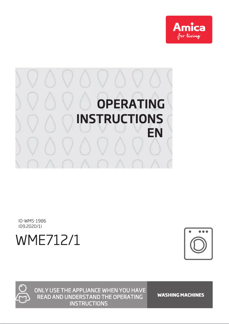 Page 1 of the manual User Manual Amica WME712