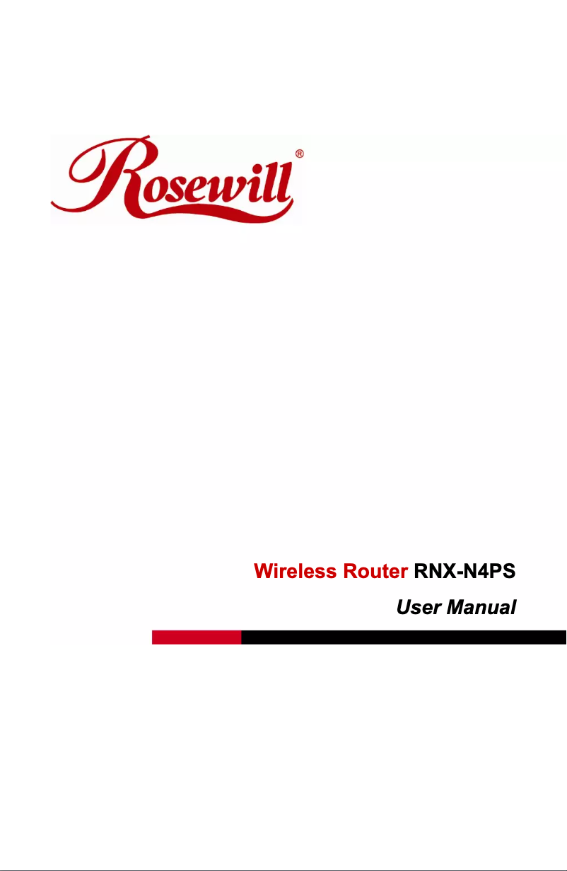 Page 1 de la notice Manuel utilisateur Rosewill RNX-N4PS