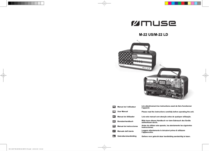 Page 1 de la notice Manuel utilisateur Muse M-22 US