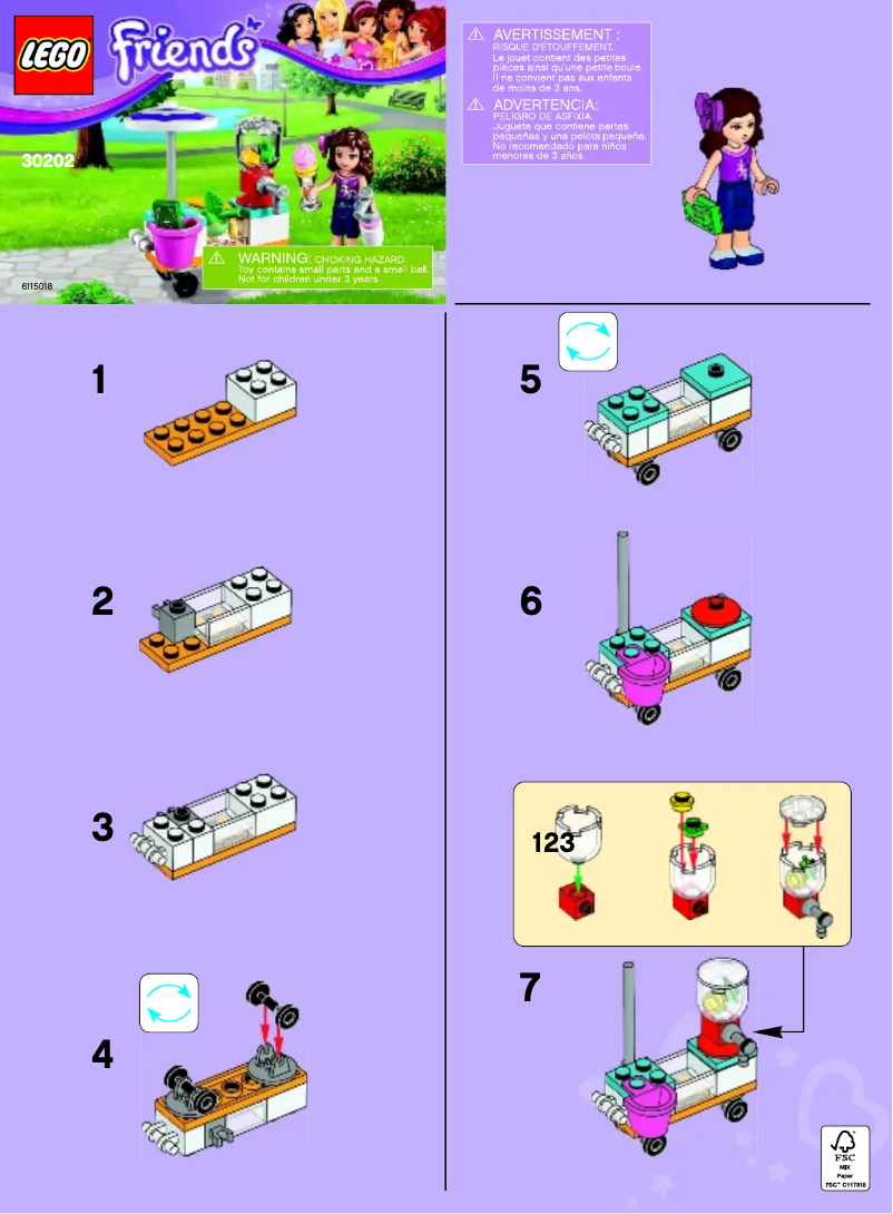 Page 1 de la notice Manuel utilisateur Lego Smoothie Stand 30202