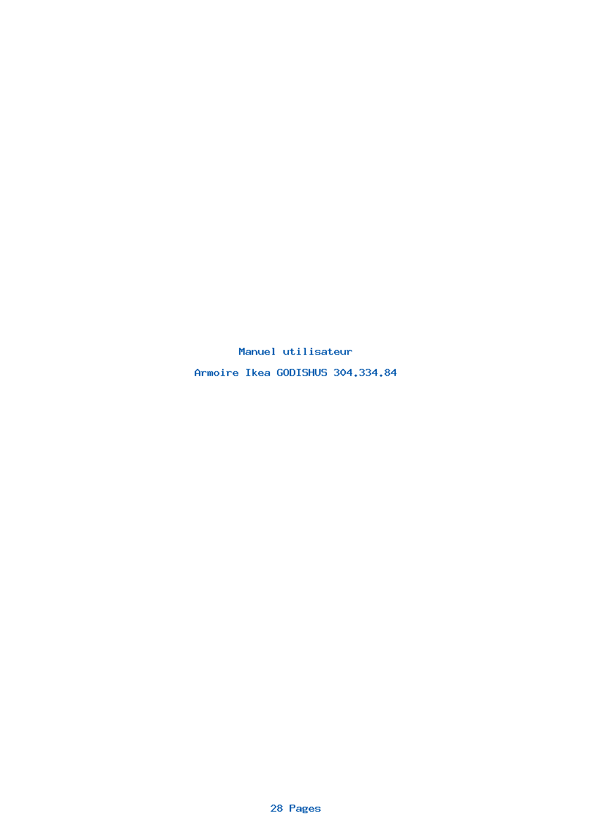 Page 1 de la notice Manuel utilisateur Ikea GODISHUS 304.334.84