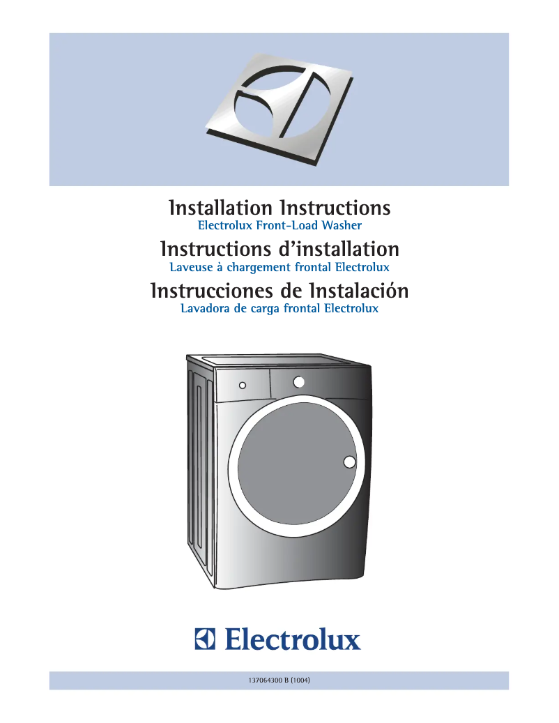 Página 1 del manual Guía de instalación Electrolux EWFLS65IIW