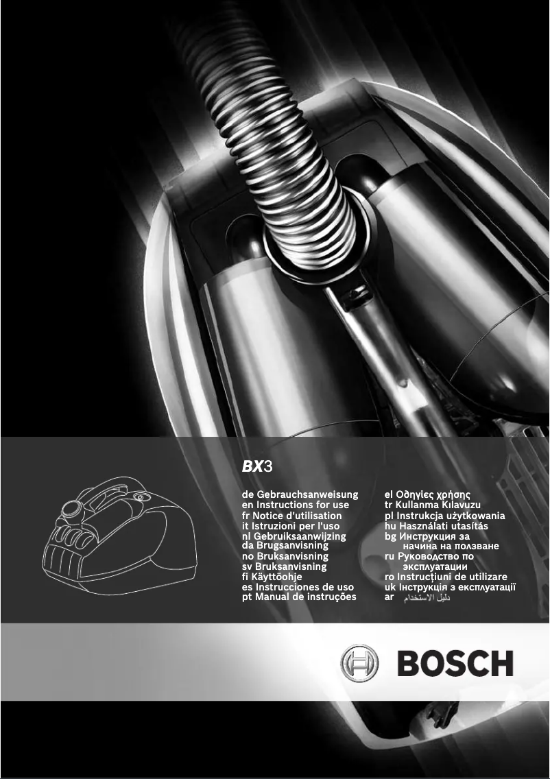 Page 1 de la notice Manuel utilisateur Bosch BX32082