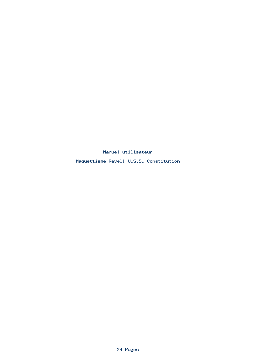 Page 1 de la notice Manuel utilisateur Revell U.S.S. Constitution
