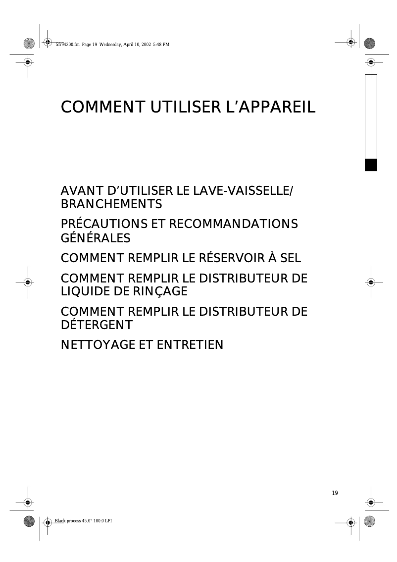 Page 1 de la notice Manuel utilisateur Ignis ADL 334/1 IX