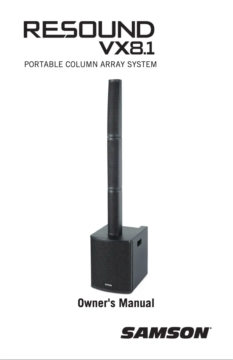 Page 1 de la notice Manuel utilisateur Samson Resound VX8.1