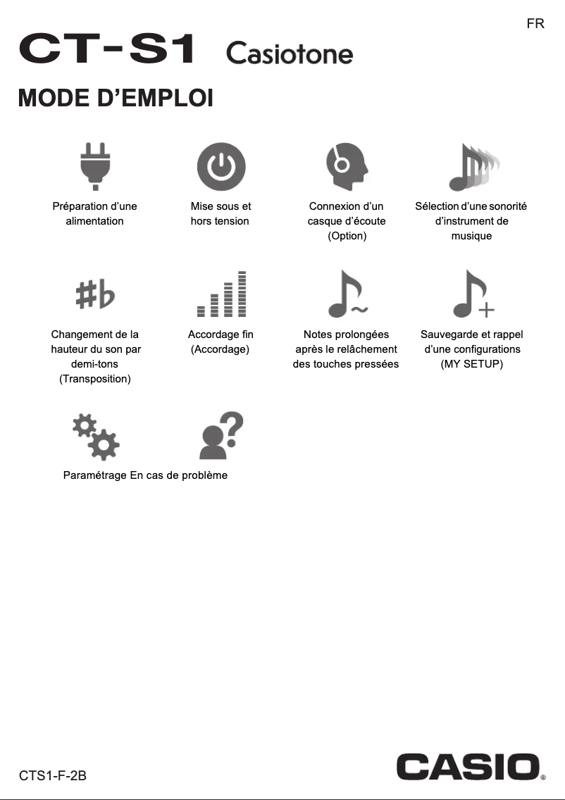 Page 1 de la notice Manuel utilisateur Casio CT-S1