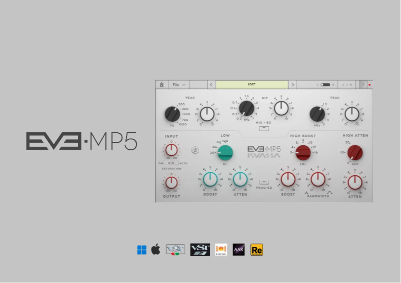 Page 1 de la notice Manuel utilisateur Kuassa EVE-MP5