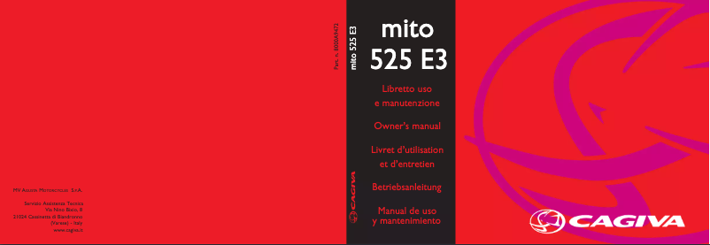 Página 1 del manual Manual de usuario Cagiva Mito SP525 (2010)