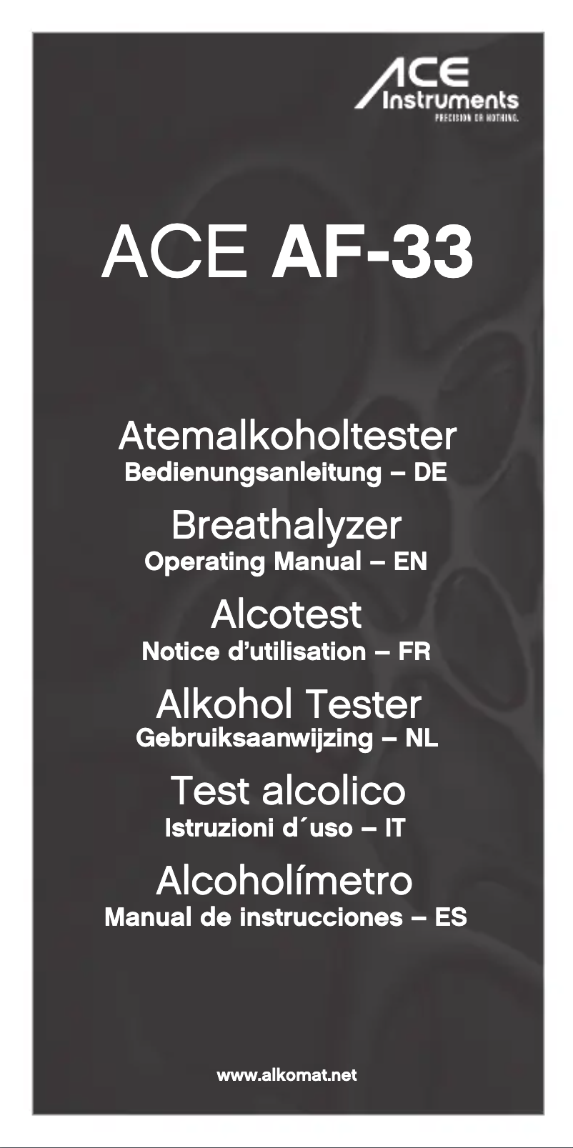 Página 1 del manual Manual de usuario ACE AF-33