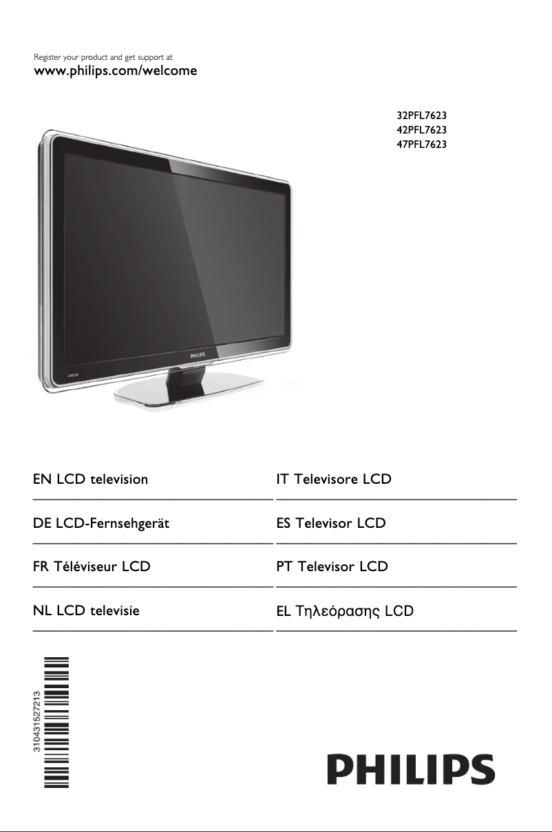 Page n°1 - Mode d'emploi Philips 32PFL7623D