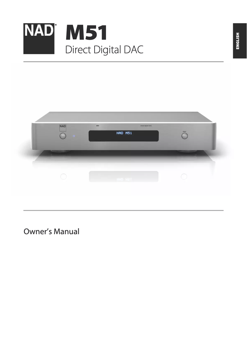 Page 1 de la notice Manuel utilisateur NAD M51
