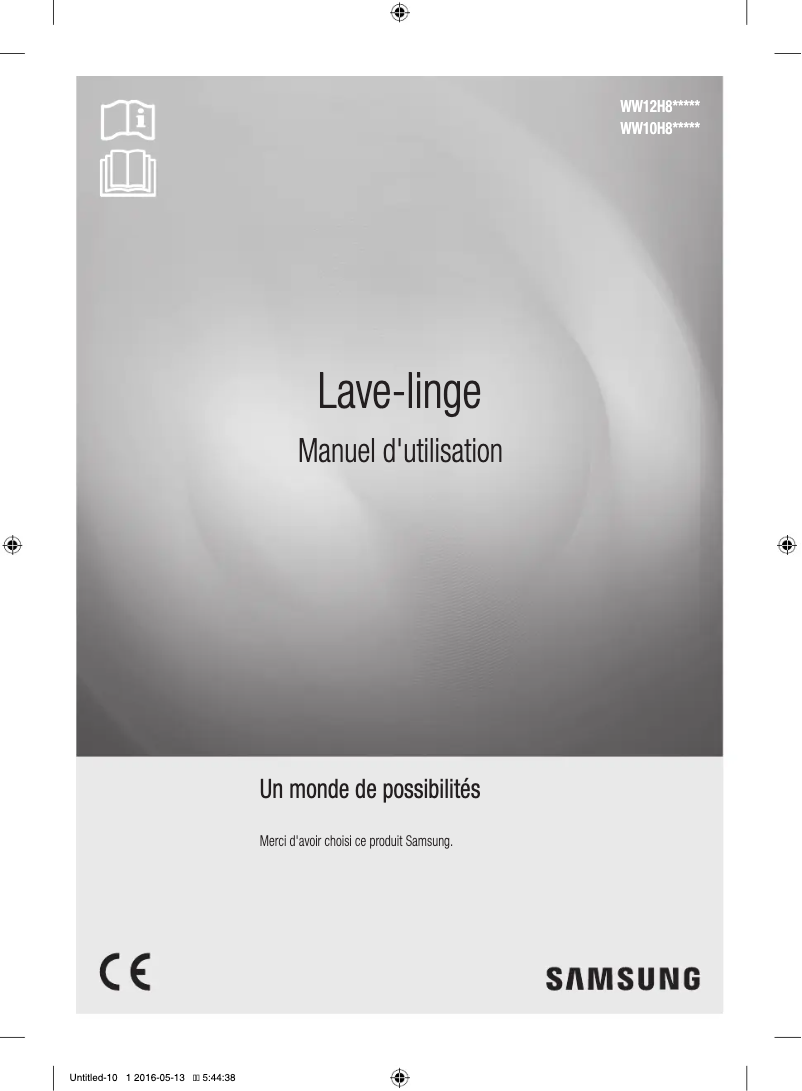 Page 1 de la notice Manuel utilisateur Samsung WW12H8420EW