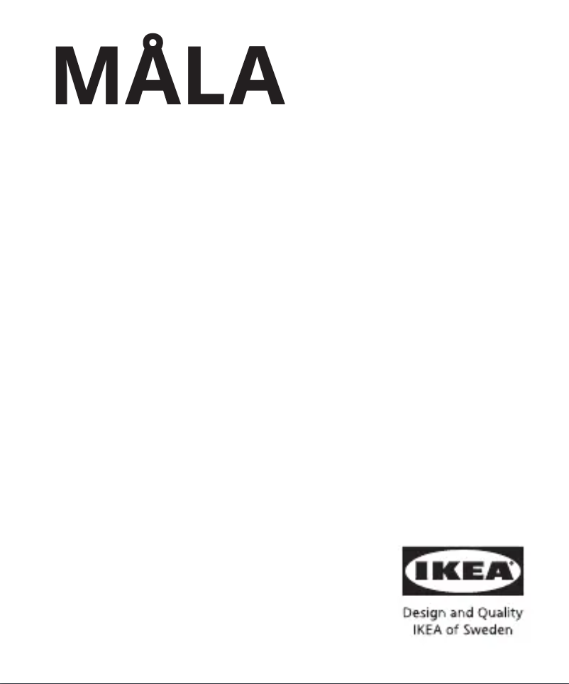 Page 1 de la notice Manuel utilisateur Ikea MÅLA 504.565.92