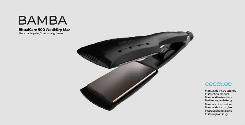 Page 1 de la notice Manuel utilisateur Cecotec Bamba Ritualcare 900 Wet&Dry Max