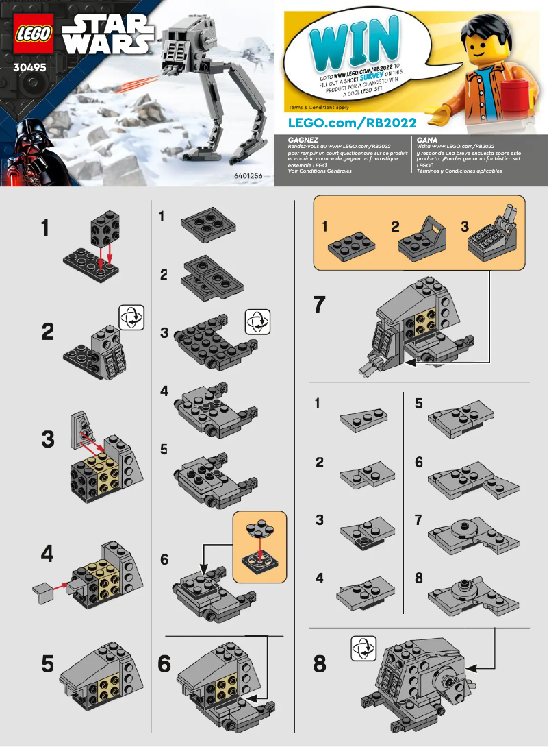 Page 1 de la notice Manuel utilisateur Lego Star Wars 30495
