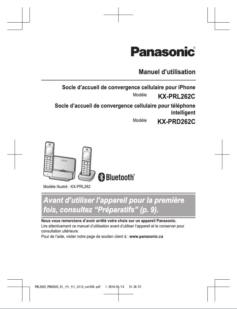 Página 1 del manual Manual de usuario Panasonic KX-PRL262