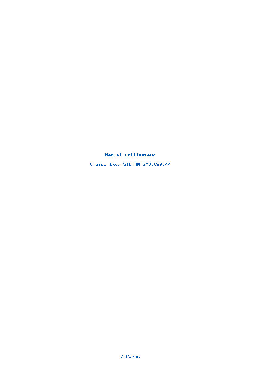 Page 1 de la notice Manuel utilisateur Ikea STEFAN 303.888.44