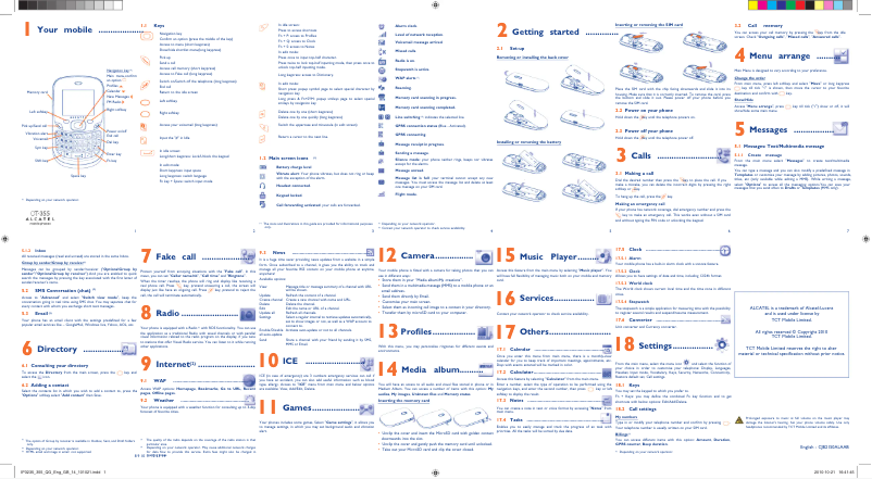 Page 1 de la notice Guide de démarrage rapide Alcatel One Touch 355