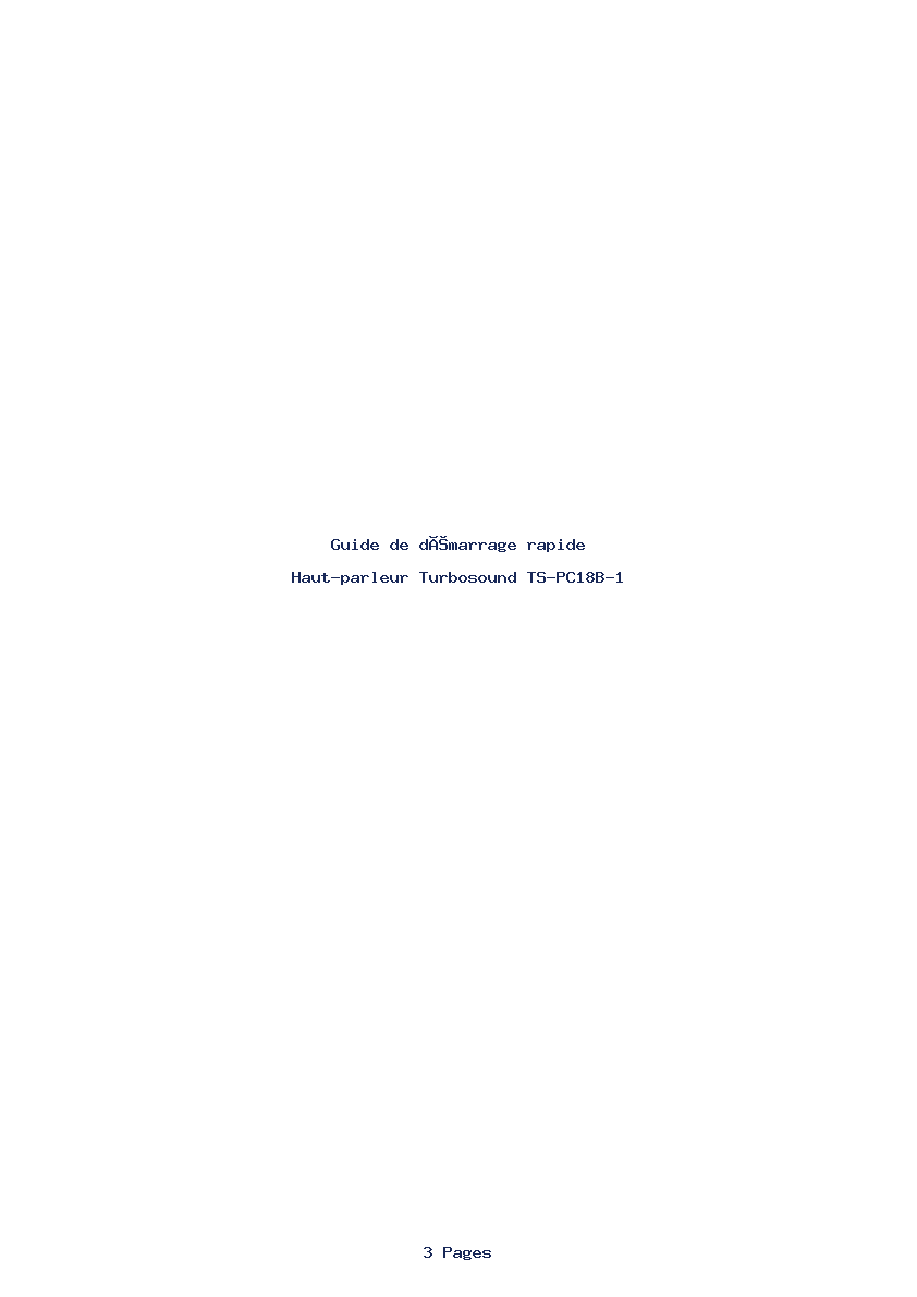 Image de la première page du manuel de l'appareil TS-PC18B-1